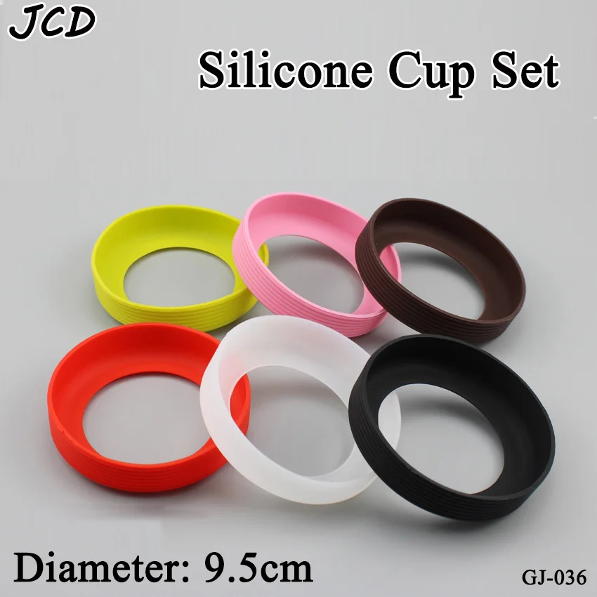 

JCD 9.5cm Silicone Insulation Cup Cover Non-slip Wear-resistant Glass Tea Cup Anti-scald Insulation Universal Protective Cover