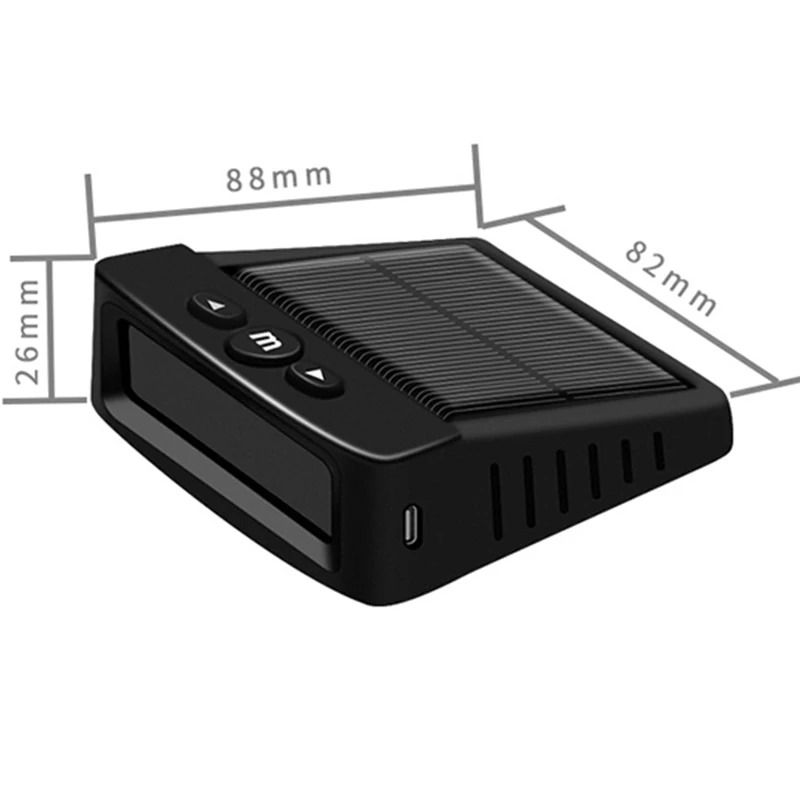 Солнечный TPMS монитор давления в шинах беспроводной Встроенный датчик USB +