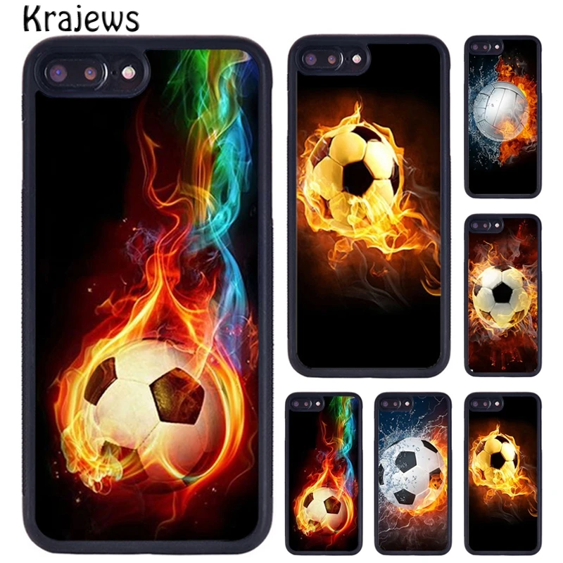 Чехол krajew для телефона с изображением футбольного мяча iPhone X XR XS 11 12 Pro MAX 5 6 6S 7 8 Plus