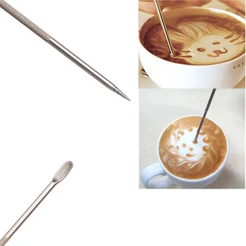 

1000pcs Azeroin Useful Stainless Steel Barista Cappuccino Latte Espresso Coffee Decorating Pen Art Household Kitchen Cafe Tool