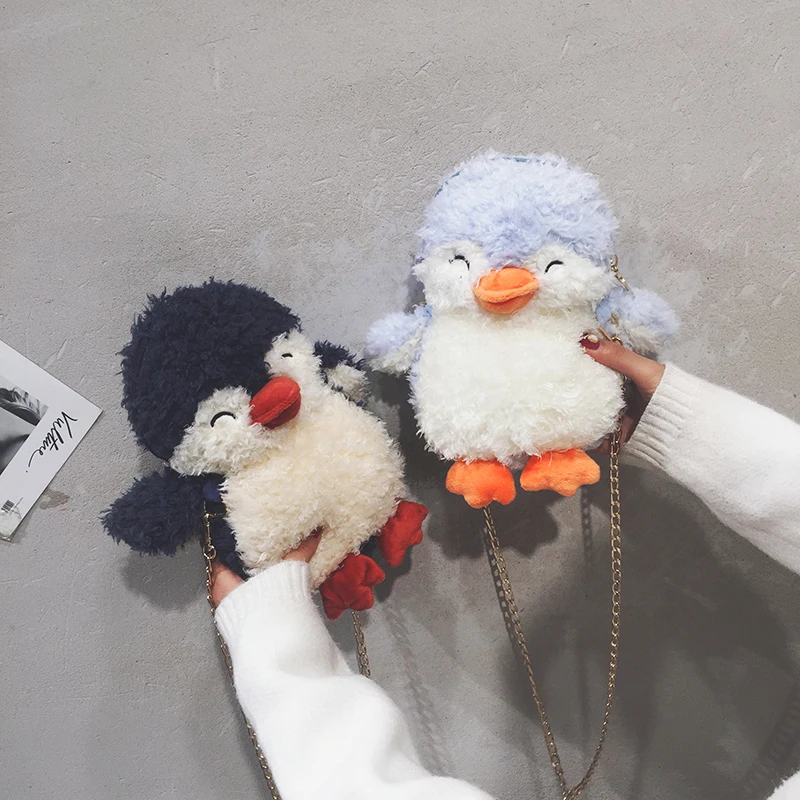 Cute Cartoon Penguin Plush Toys Stuffed Animal Penguin Backpack Bag Purse bags Gifts for Girlfriend Children Women Accessories