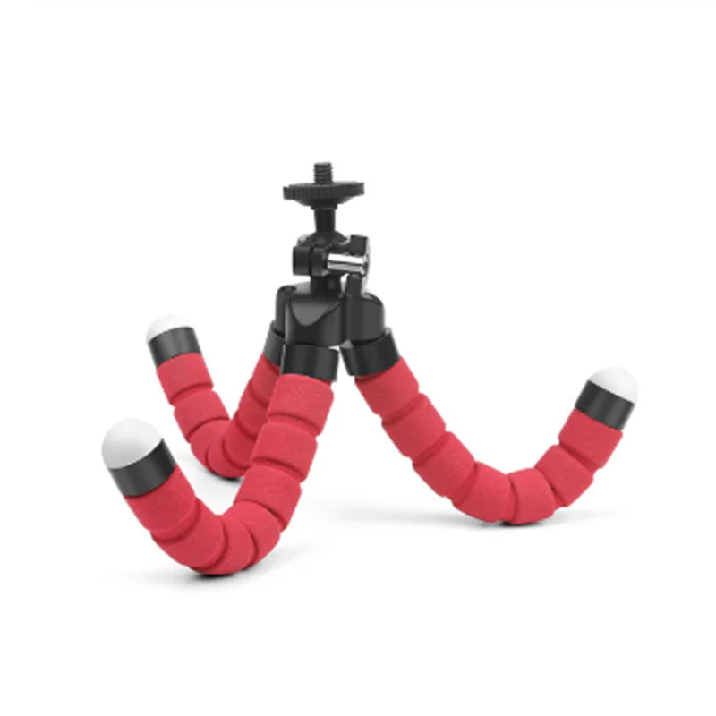 Black Tripod Мини Гибкий губчатый штатив Осьминог для iPhone X samsung S8 Xiaomi huawei селфи палка смартфон Штатив для Gopro 8 7 5 камера - Цвет: Black Tripod