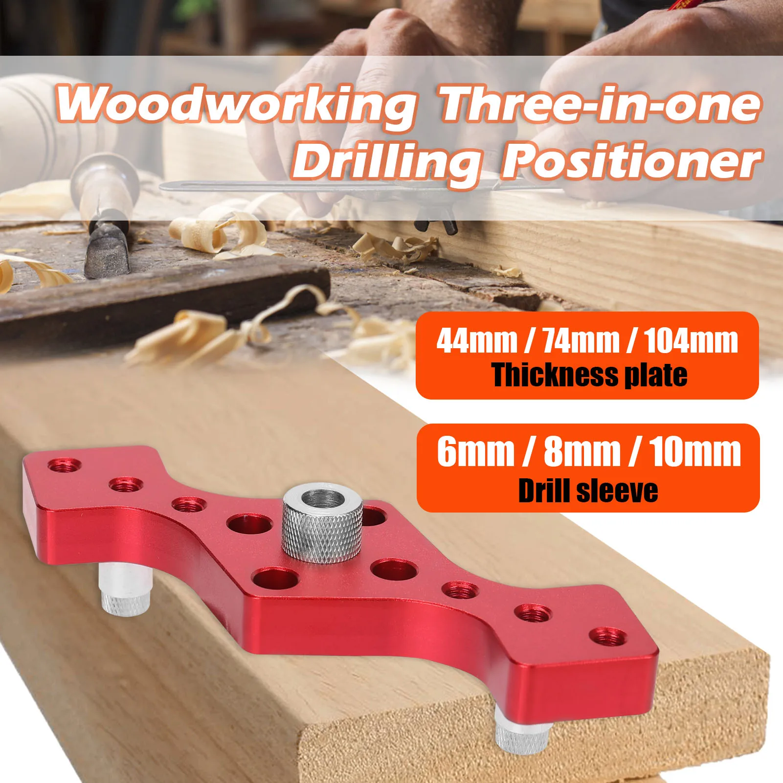 Woodworking Three-in-one Drilling Positioner Hole Opener Disk Dowel Vertical Drill Punch Locator Furniture | Обустройство дома