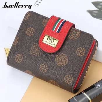 

Baellerry Womens Wallets Purses Short Leather Wallet Zipper Female Money Bag Hasp Vintage Card Holder Ladies Purses Coin Pocket