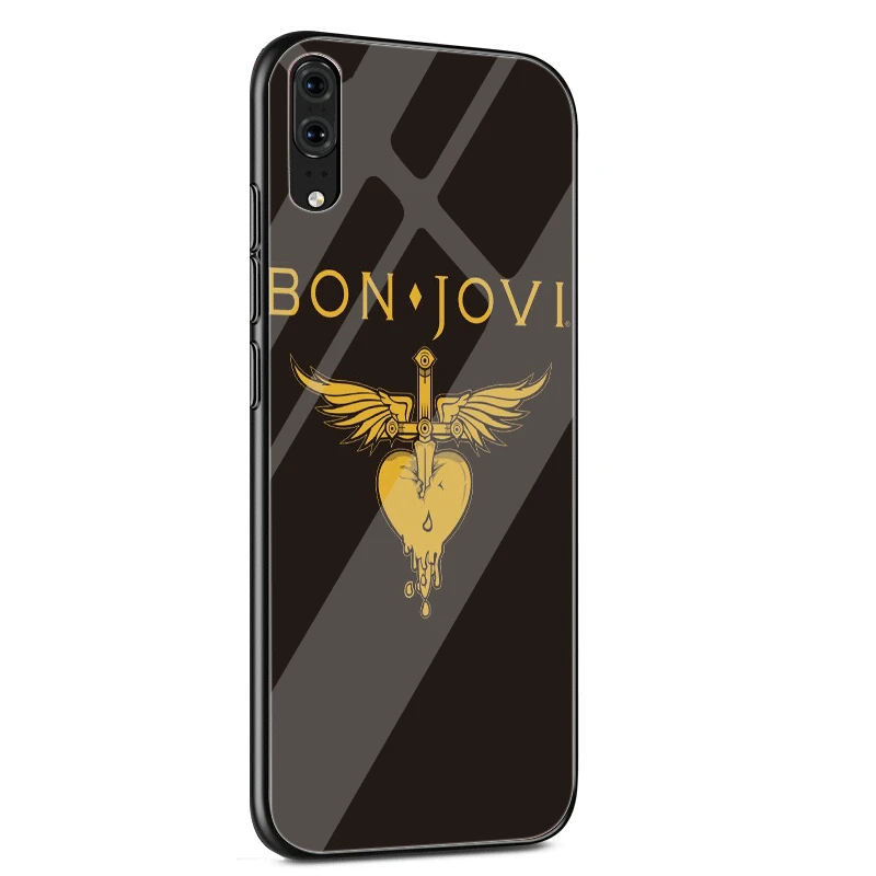 G1 Стеклянный чехол для телефона huawei P30 P10 P20 7A Y6 Y9 P Smart mate 20 Honor 9 10 8X Lite Pro Cover Bon Jovi Rock - Цвет: G1