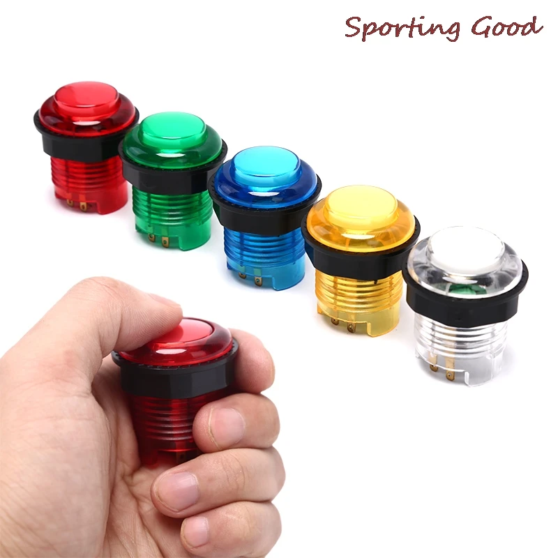 Quality 1PCS 28mm LED Arcade Push Button Arcade Start Button Switch 5V Illuminated Button Arcade Cabinet Accessories