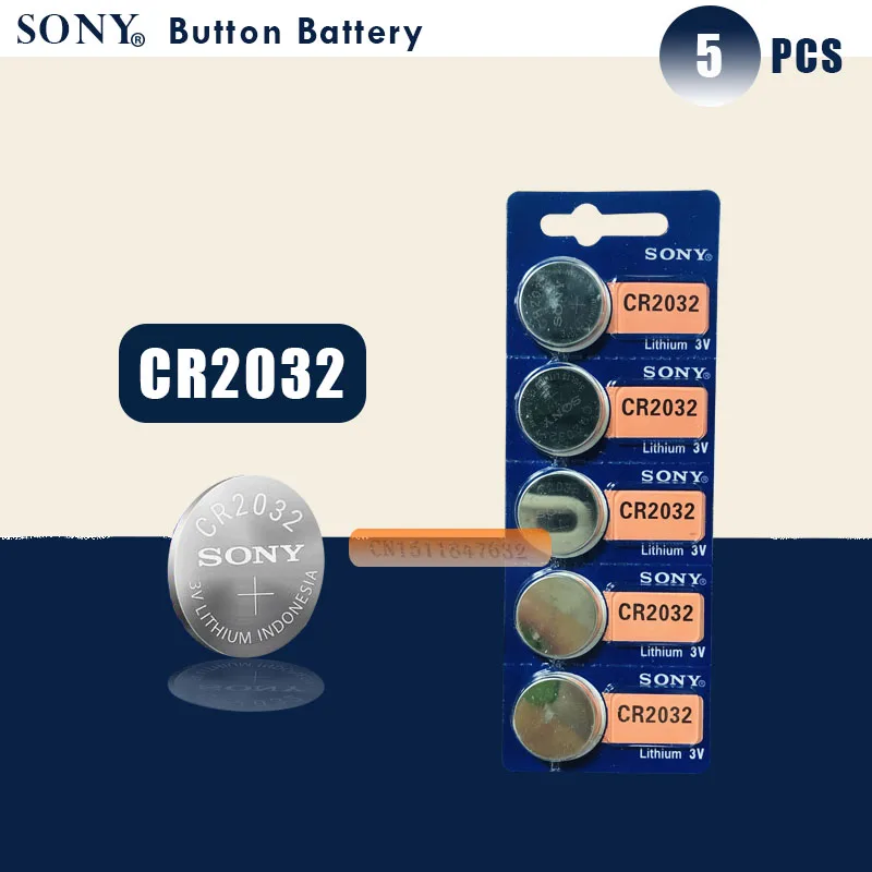 

5pcs/lot SONY Original cr2032 Button Cell Batteries 3V Coin Lithium Battery For Watch Remote Control Calculator cr2032