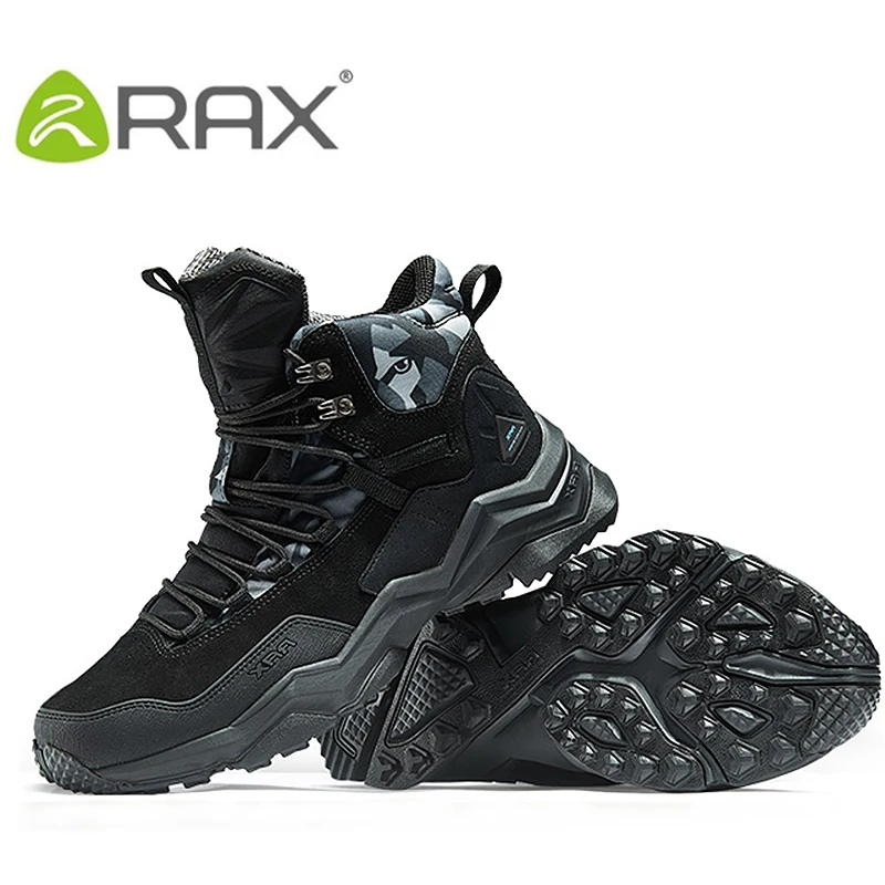 RAX мужские водонепроницаемые треккинговые ботинки Горные походные ботинки из натуральной кожи мужские дышащие водонепроницаемые треккинговые ботинки мужские уличные