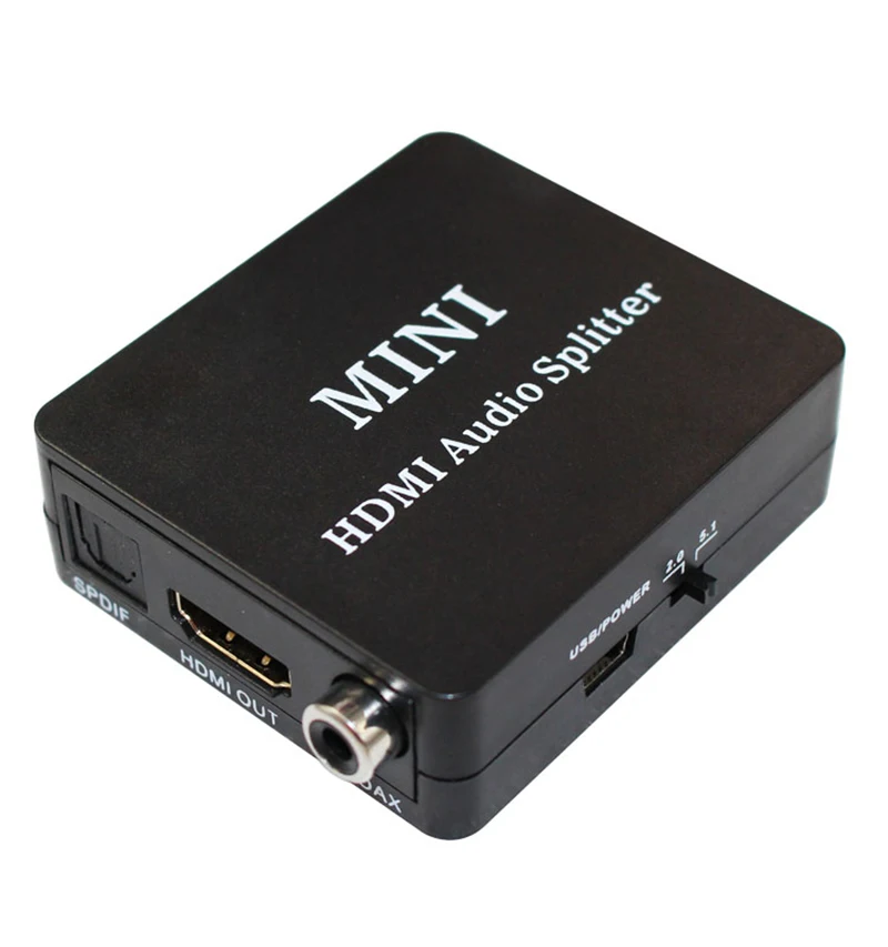HDMI Splitter with 2CH 5 1CH SPDIF COAXIAL Audio Extractor Converter Audio Splitter for XBOX PS4 Headphone