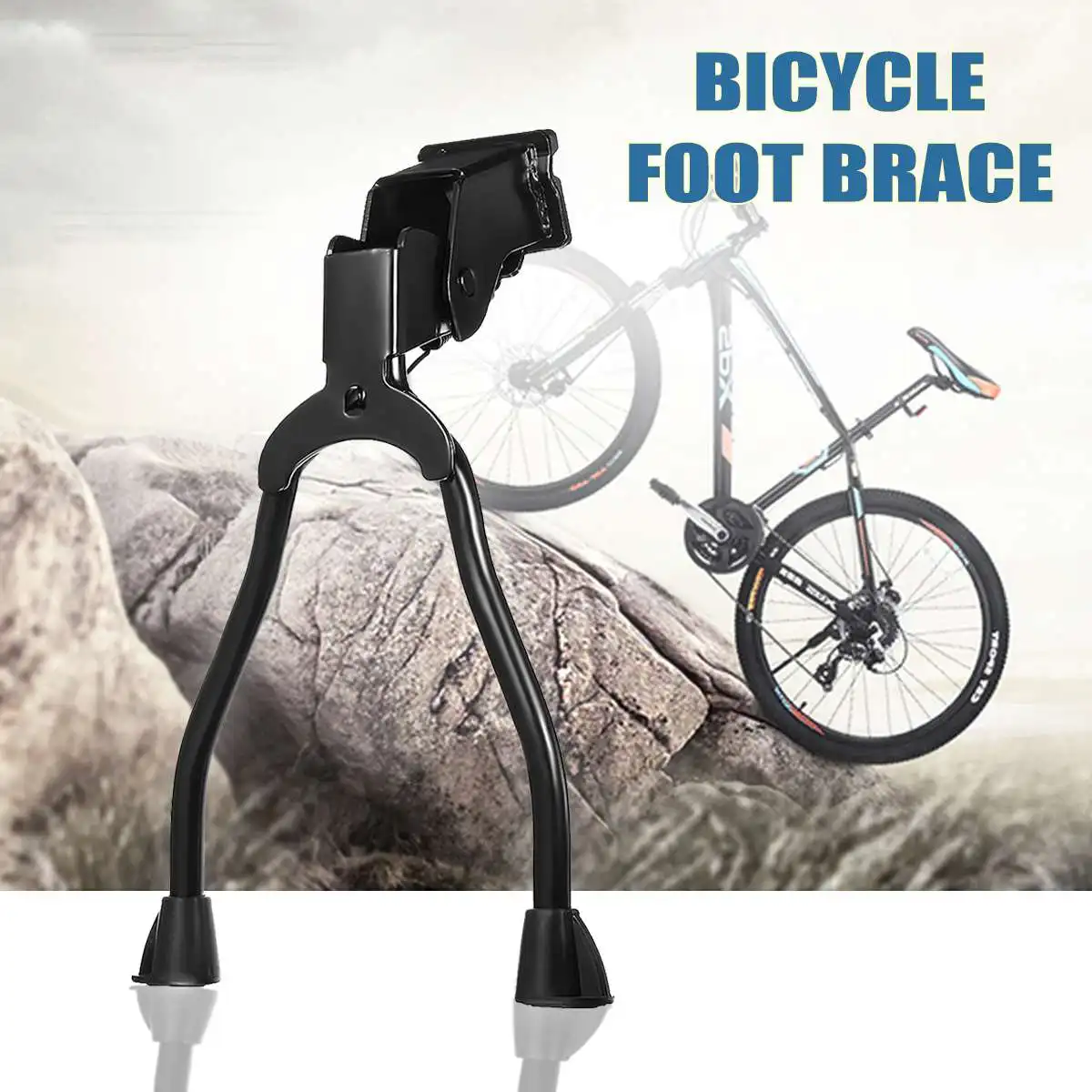 Stable Iron Double Leg Mount Stand Bike Bicycle Kickstand Kick Stand