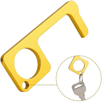 

Portable Press Elevator Tool Hygiene Hand Antimicrobial Alloy EDC Door Opener Door Handle Key Metal Portable Door Opener