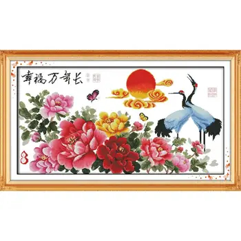 

Joy Sunday Happy Forever Cross Stitch Kits Embroidery Needlework Sets 11&14CT DIY Cross Stitch on Canvas Chinese Embroidery Sets