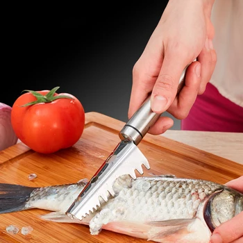 

stainless Fish scales Scraping Graters Fast Remove Fish Cleaning Peeler Scraper fish bone tweezers kitchen accessorie tool gadge