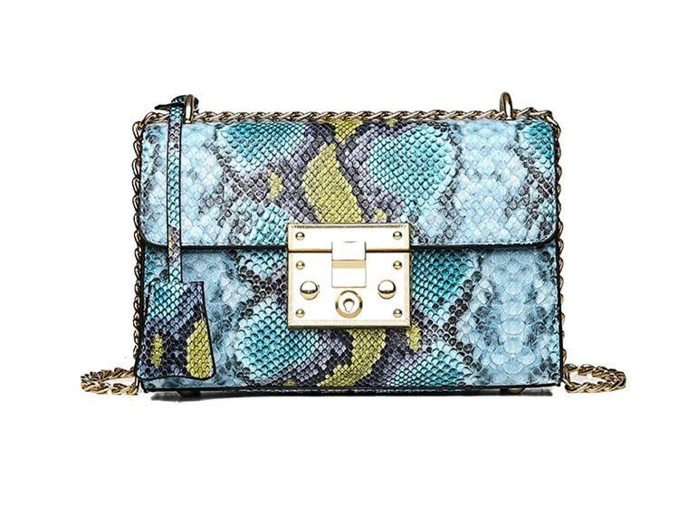 Роскошные сумки женские сумки дизайнерские сумки для женщин змея небольшой замок цепь сумка через плечо CUMYKA