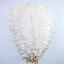 10 шт/лот 15-70см натуральный белый перья страуса Шлейфы DIY Свадебные большие страусиные перья ремесленные украшения перо