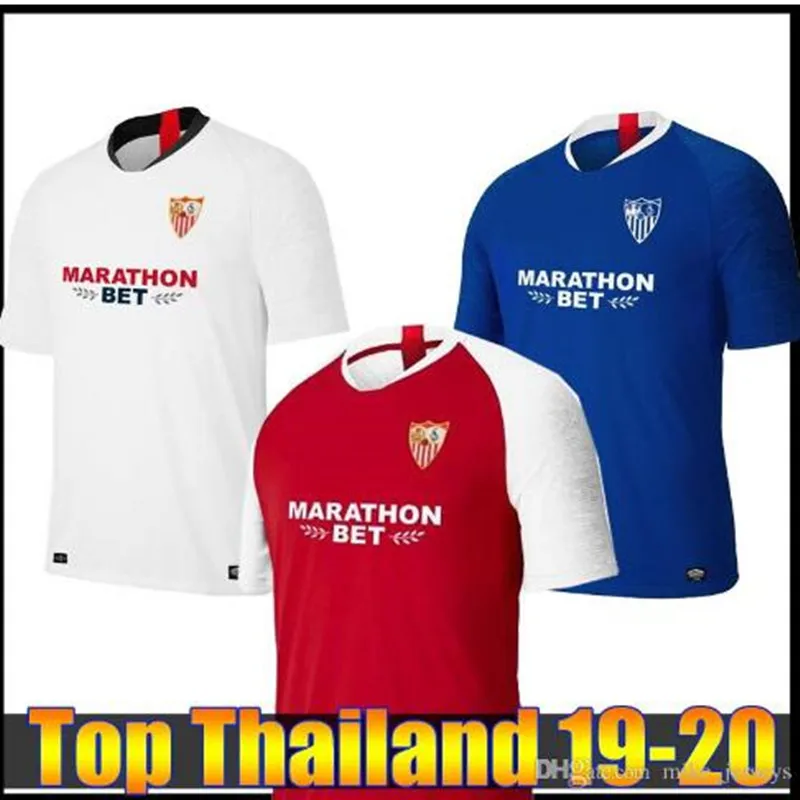 19/20 Футбольная Футболка Севилья home Out EVER BANEGA BEN YEDDER GEIS J. NAVAS YEDDER CORREA MURIELFootball Jersey