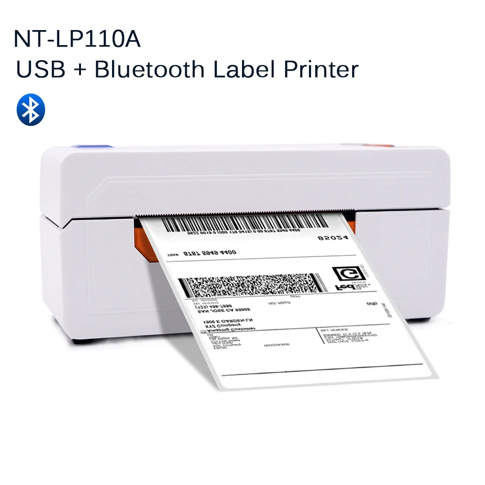 NT-LP110A Bluetooth NT-LP110A термальный принтер этикеток с высоким качеством 110 мм 4 дюйма А6 штрих-код usb-порт для принтера работа с paypal Etsy Ebay USPS - Цвет: NT-LP110A Bluetooth