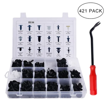 

421pcs Universal Car Fastener Clips Set Auto Hole Nylon Fender Bumper Shield Retainer Plastic Rivet For Ford Audi