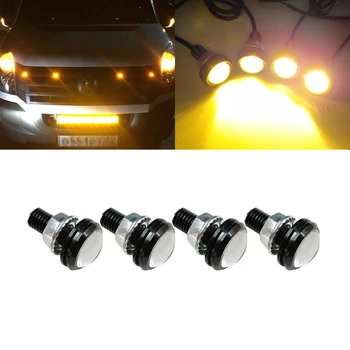

4PC For Ford Raptor Style 3000K Amber LED Lighting Kit For Chevy Dodge Ford GMC Truck or SUV Grille for Side Markers