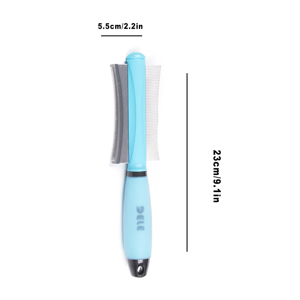 Pet Hair Comb for Cat Dog Hair Remover Double-sided Easy - PeticaDeals