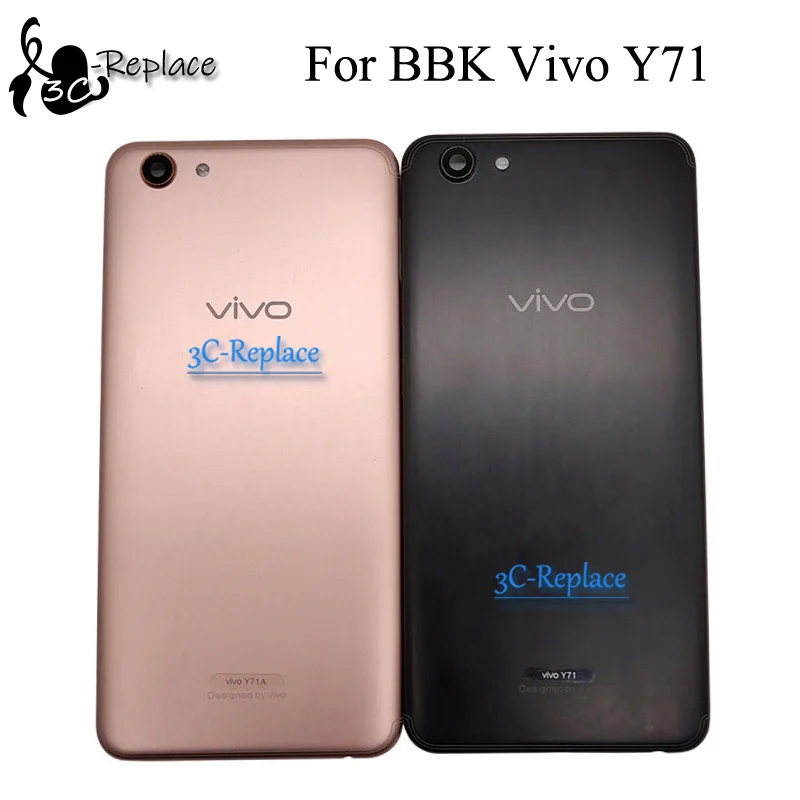Черный/золотой 6 0 дюйма для BBK Vivo Y71 Y71i Y71A задняя крышка батарейного отсека чехол