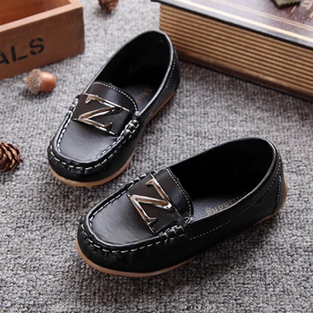 

New fashion leather cool children flats 5 stars party soft kids casual shoes leisure high quality slip baby boys toddlers