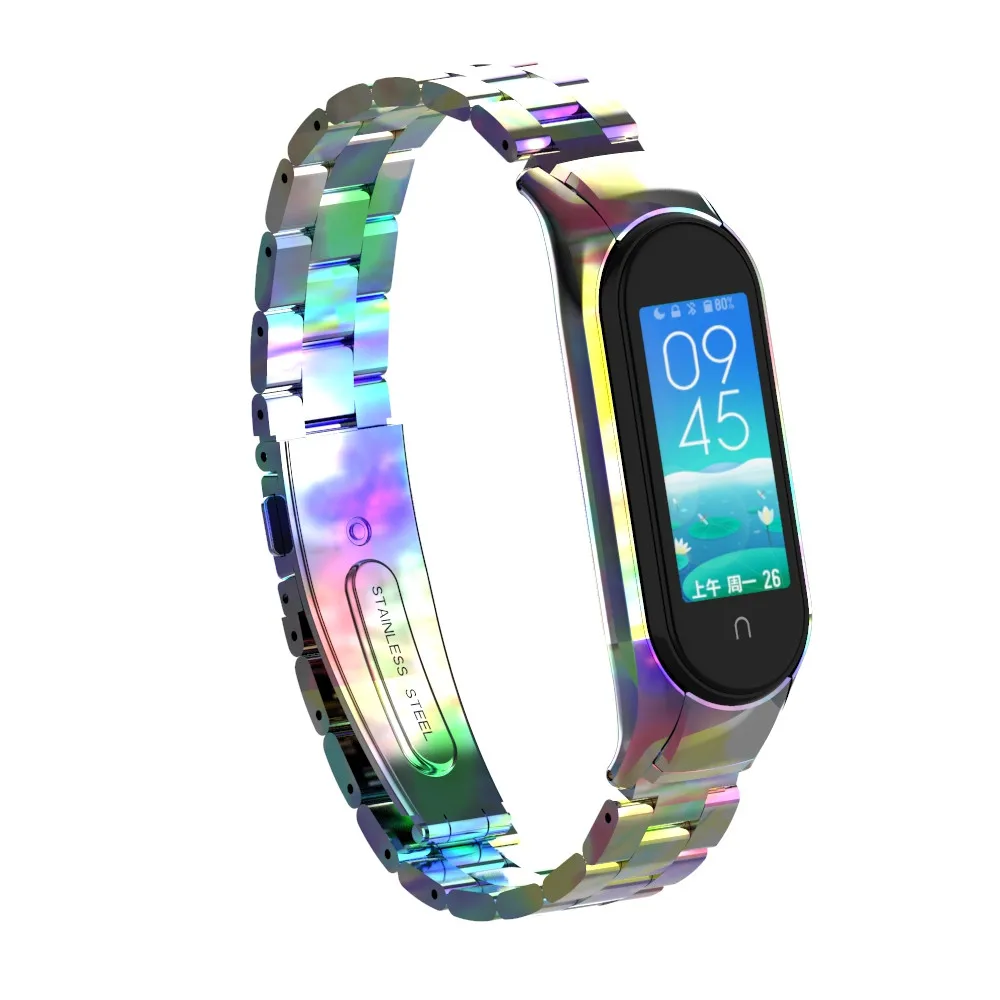 Ремешок Mi Band 5 металлический ремешок из нержавеющей стали для Xiaomi умные часы