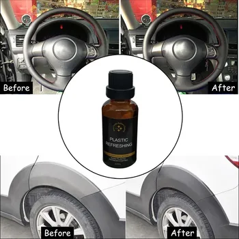 

30ML Car Plastic Part Retreading Agent Auto Supplies Repair Refurbished Liquid Spray Cleaning Agent PLASTIC REFRESHING