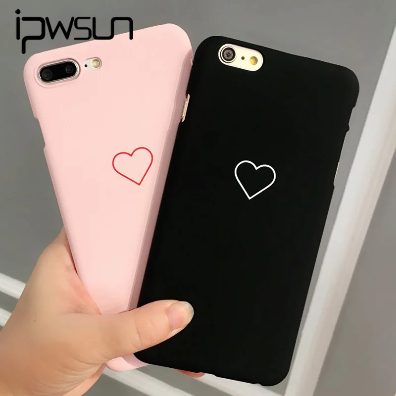 Пара Любовь Сердце телефон чехол для iPhone 12 мин 11 Pro Max X XS XR Xs ультра тонкий мягкий