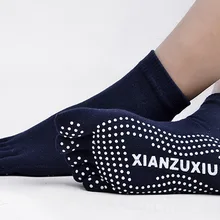 Мужские носки для йоги с открытой спиной, противоскользящие носки для голеностопа, носки в горошек, Пилатес фитнес спортзал, женские спортивные носки, танцевальные балетные Молодежные носки
