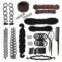 Acessórios para cabelo femininos múltiplos estilos, ferramentas de trança para penteado