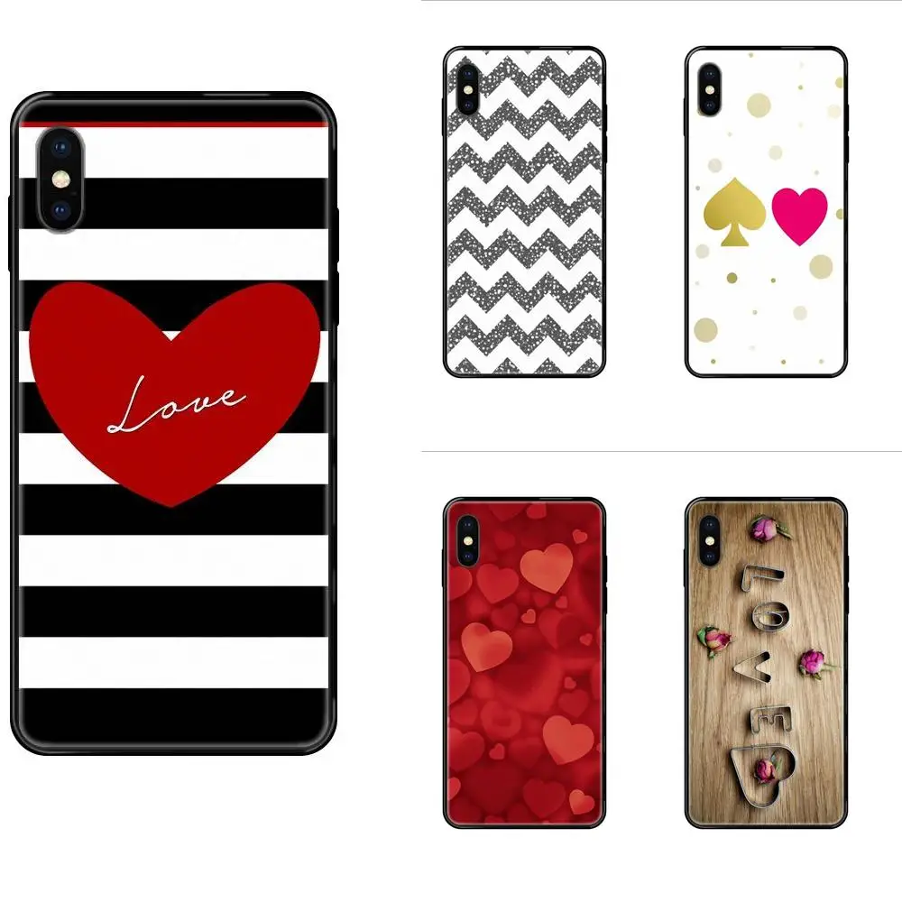 TPU Mobile For Huawei Honor Play V10 View Mate 10 20 20X 30 Lite Pro Y3 Y5 Y9 Nova 3 3i Romantic Love Pink He Striped Bottom | Мобильные