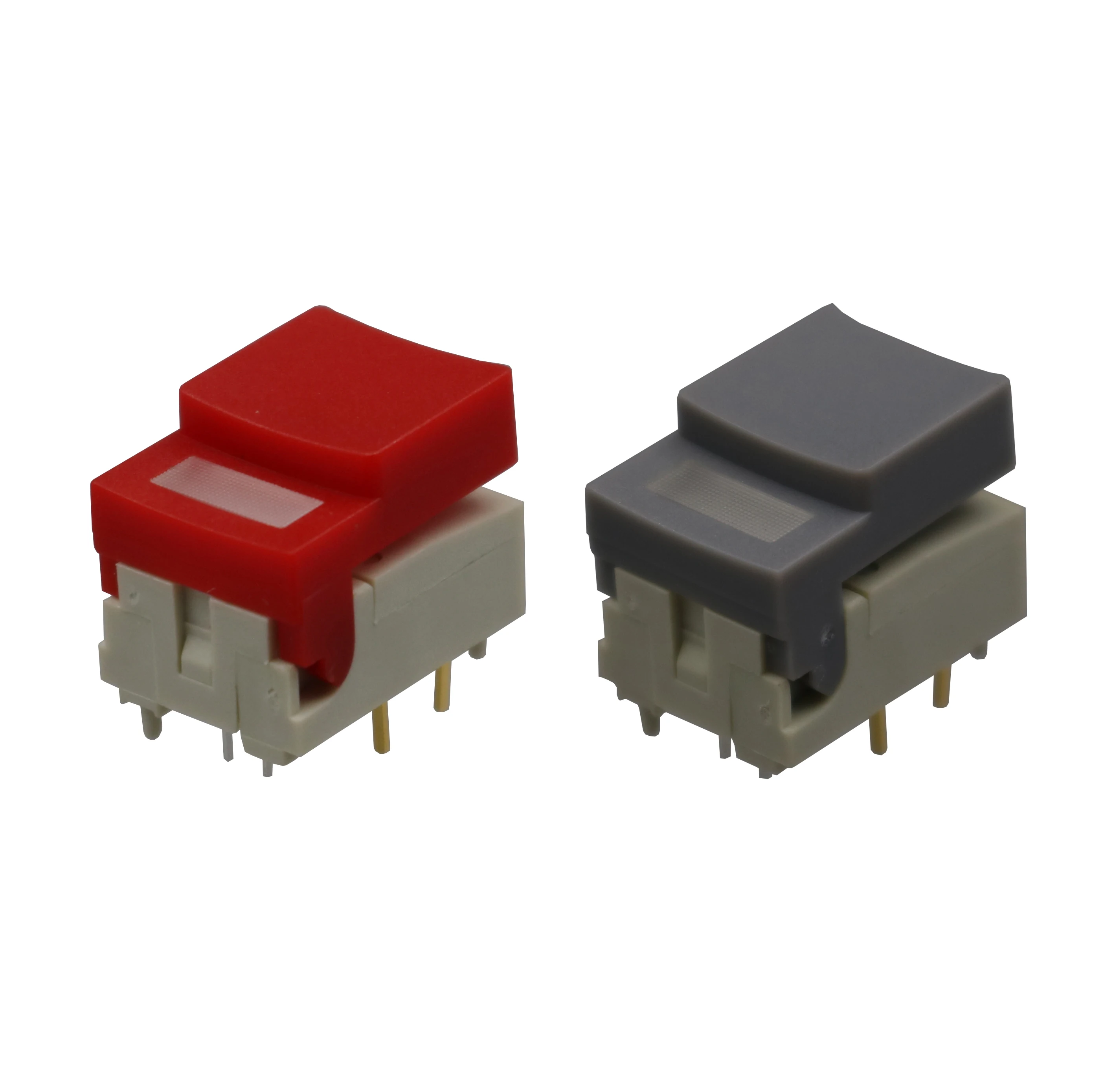 

1Pcs PB66-A1 Momentary 6Pin SPDT PCB Concave Surface Push Button Tact Switch With Red Light