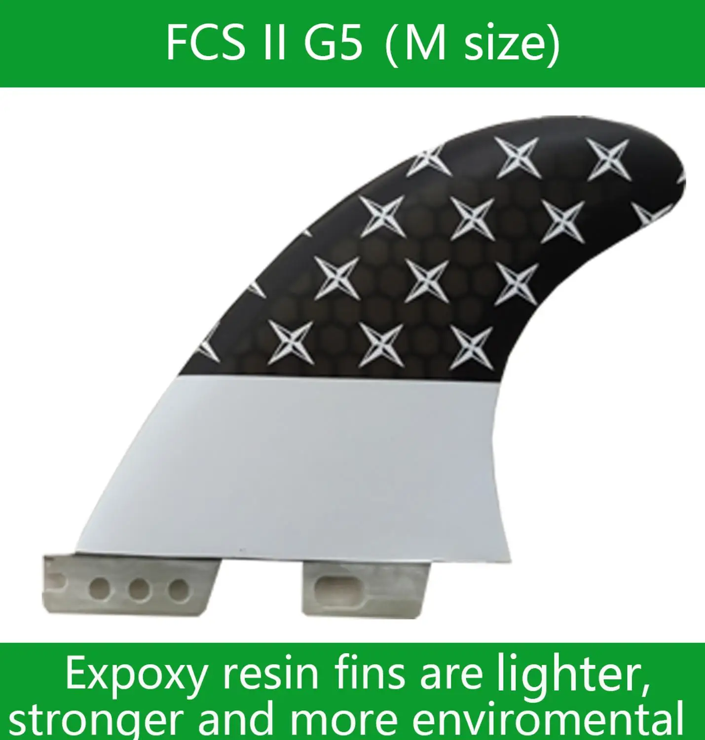 FCS II G5 Thruster Surfboard FINS NEW SURF FIN EPOXY RESIN Fiberglass Surfing fins for SUP board M size with key and screws