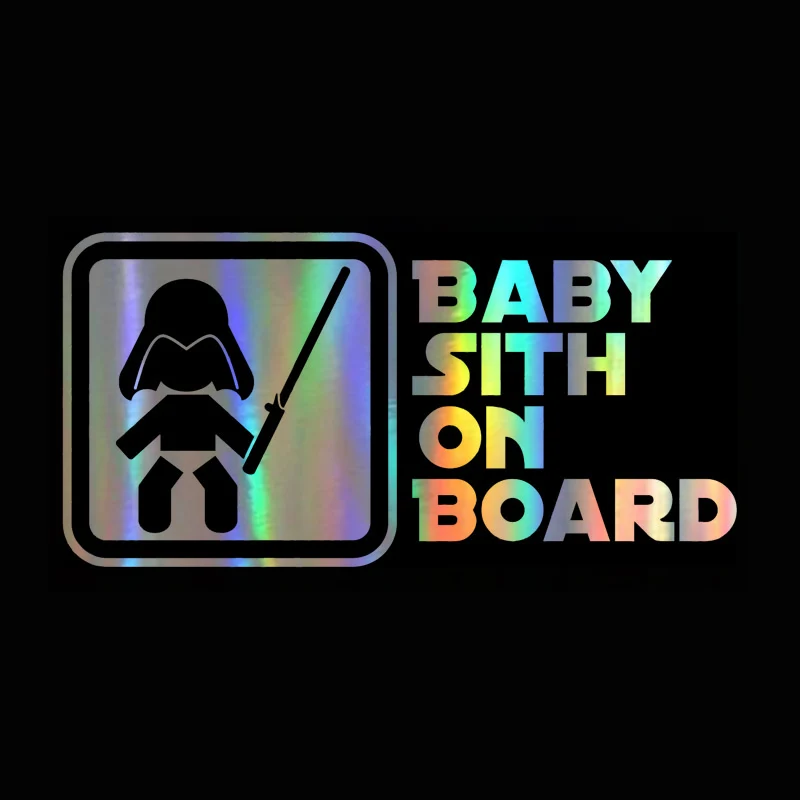 

Personality BABY SITH ON BOARD for Star War Car Stickers and Decal KK Vinyl Bumper Laptop Trunk Car Accessories 18*10cm
