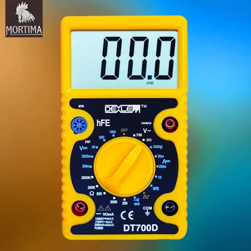 Электрический мультиметр электрический Dt-700d измерительный прибор цифровой дисплей мультиметр MORTIMA цифровой мультиметр