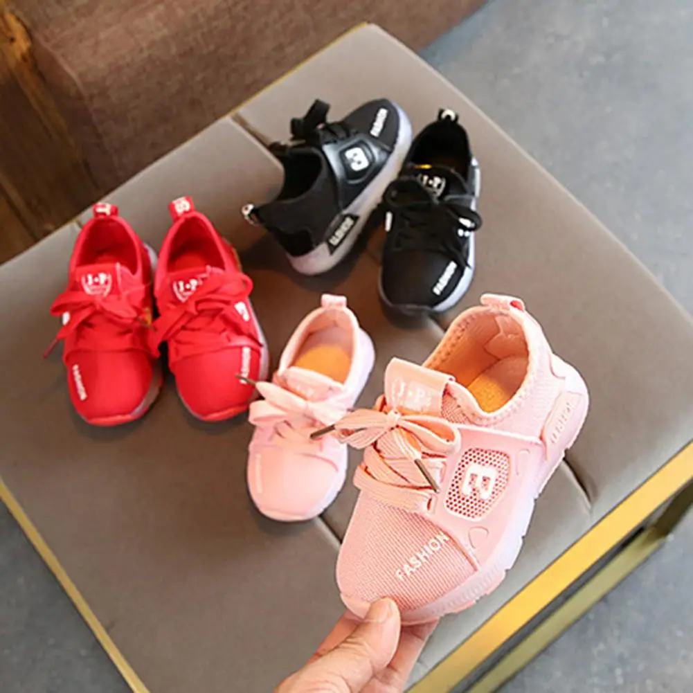  Fashion Lovely Kids Girls Boys Shoes LED Light Sneaker Sport Anti-slip Casual Shoes 2019 Spring Aut