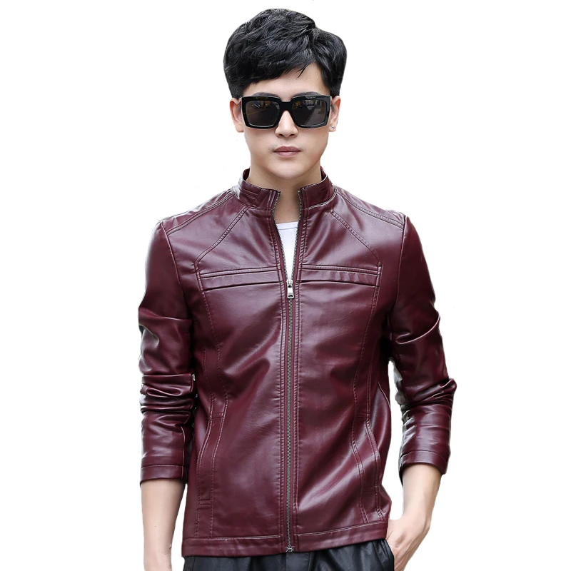 

2019 Autumn Winter Mens PU Leather Jacket Plus Size 5XL Motorcycle Leather Coats Male Business Leather Coats Jaqueta De Couro