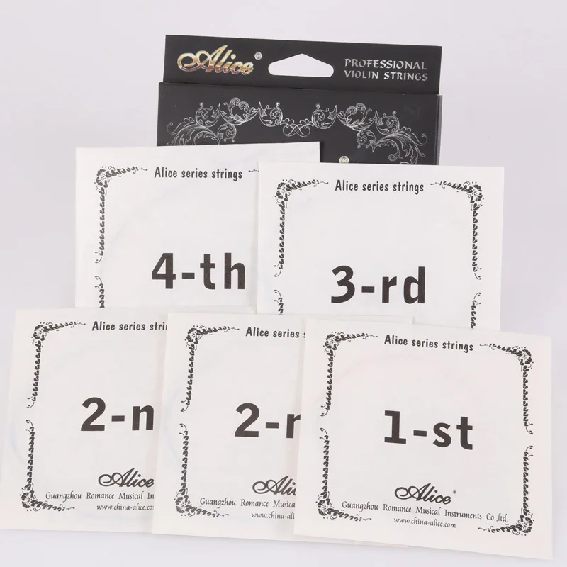 

Alice Master A747 Violin Strings Nylon Multifilament Core Fine Silver G String Gold Plated zhu tou a Set of 5 Root