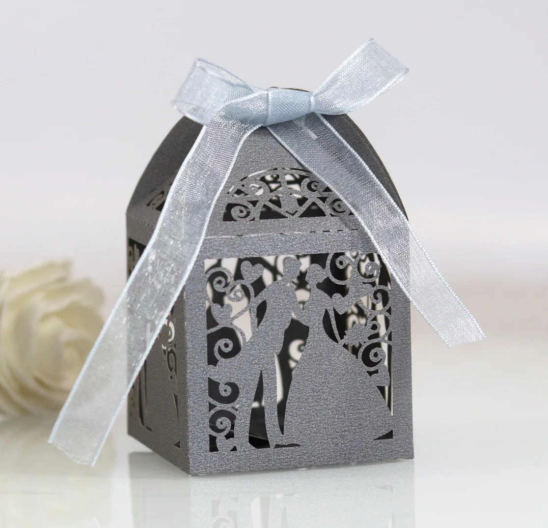 25pcs Wedding Bride Bridegroom Boutique Gift Box for Guest Favors Packaging Party Valentine's Day Gifts Wrapping Boxes Wholesale