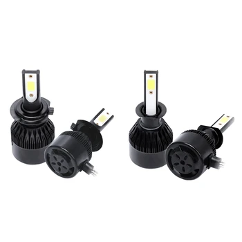 

2 Pair C6 Car Headlight Bulb Led Lamp H1 Led Headlight Bulbs 6500K Cool White Led Headlight Fog Light - H1 & H7