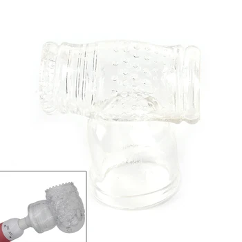 Transparent Big AV Wand Vibrator Headgear Sex Toys Magic Wand Head Accessories Body Massage Clitoris Stimulation Vibrators Caps 3