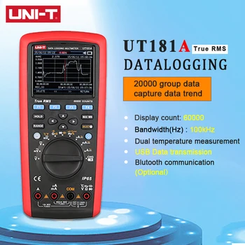 

UNI-T UT181A True RMS Data Logging Multimeters Phone/PC Software Trend Capture Function IP65 Waterproof Digital Tester