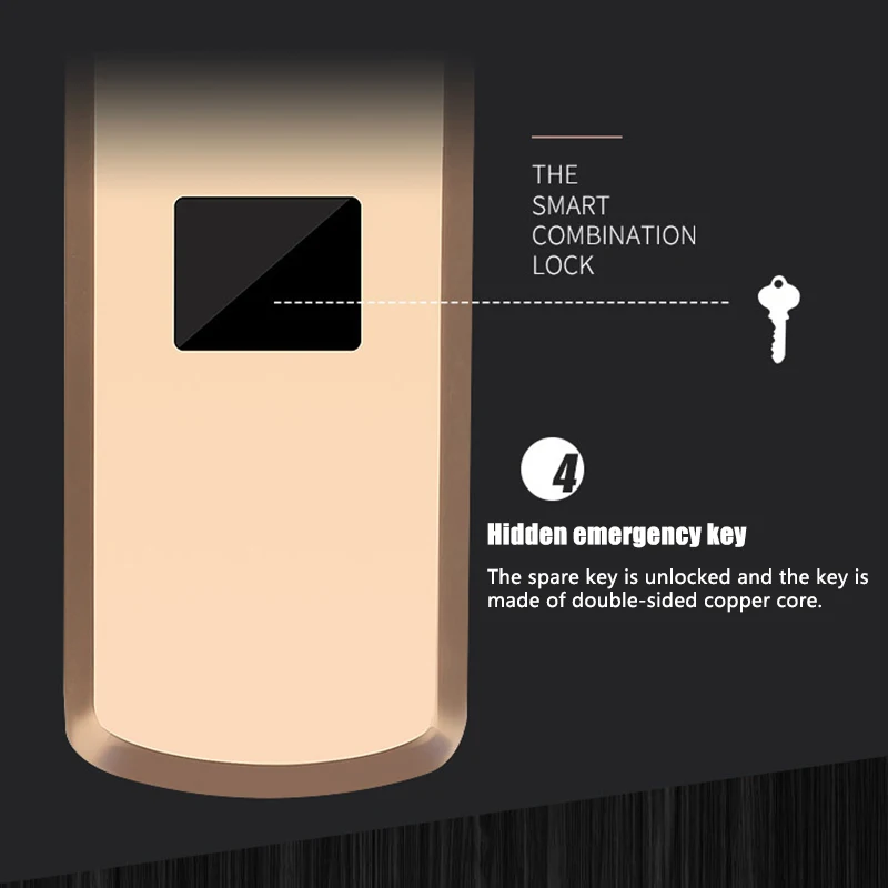 lock access control slide glass card APP smart door lock Smart fingerprint lock door lock electronic semi-automatic password