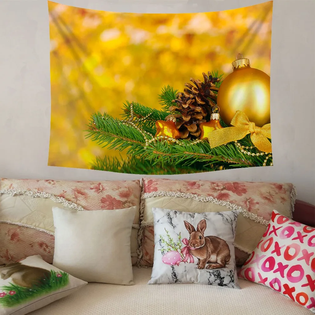 D Christmas Xmas Tapestry Hippie Room Bedspread Wall Hanging Throw Blanket Christmas Decorations For Home Macrame Wall Hanging - Цвет: D
