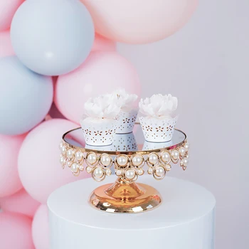 

S Dessert table display rack decoration layout European wedding birthday tieyi cake shelf multi-layer tray gold pearl luxury