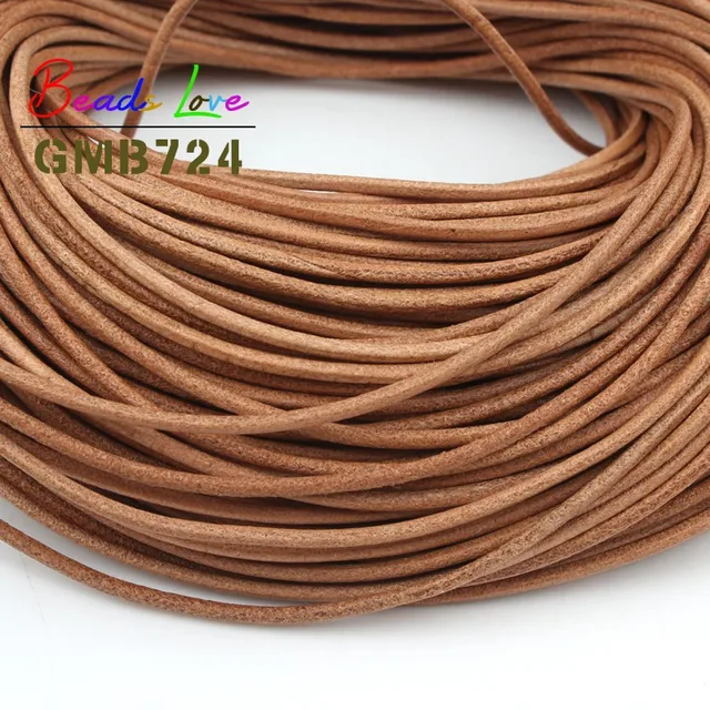 Round Leather Thread Jewelry Making  Brown Leather String Necklace Cord -  Jewelry Findings & Components - Aliexpress