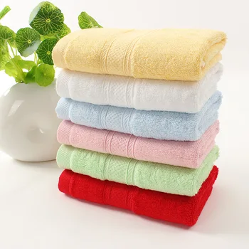 

Bamboo Fiber Towel Interrupted Plain Color Gift Advertisement Towel Processing