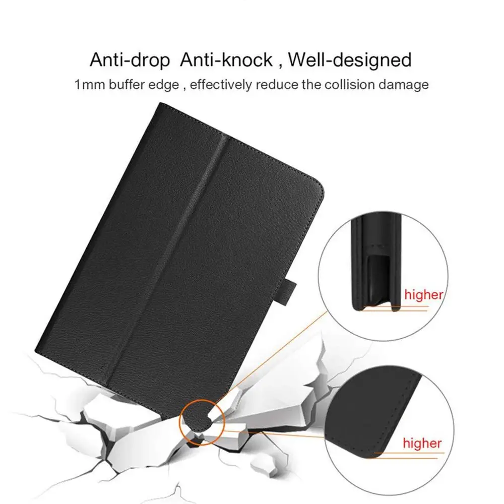 Premium Folio Soft Leather Stand Holder Tablet Case - Full Body Protective Cover
