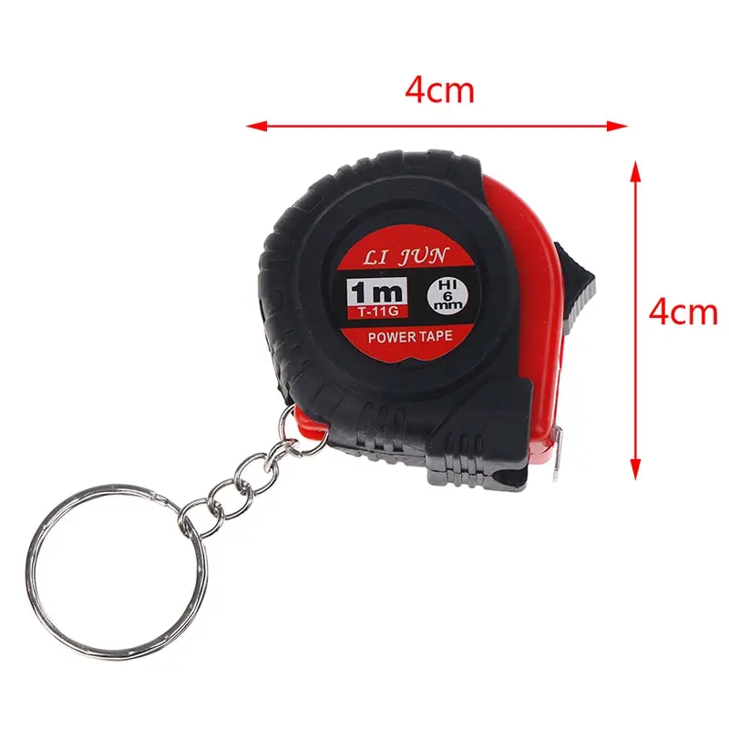 Mini Key Chain Retractable Ruler Tape Measure Pocket Size Metric 1m/3.28Ft/39" 